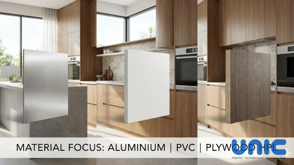 Perbandingan Material Kitchen Set 2026: Aluminium vs PVC vs Sistem Hybrid