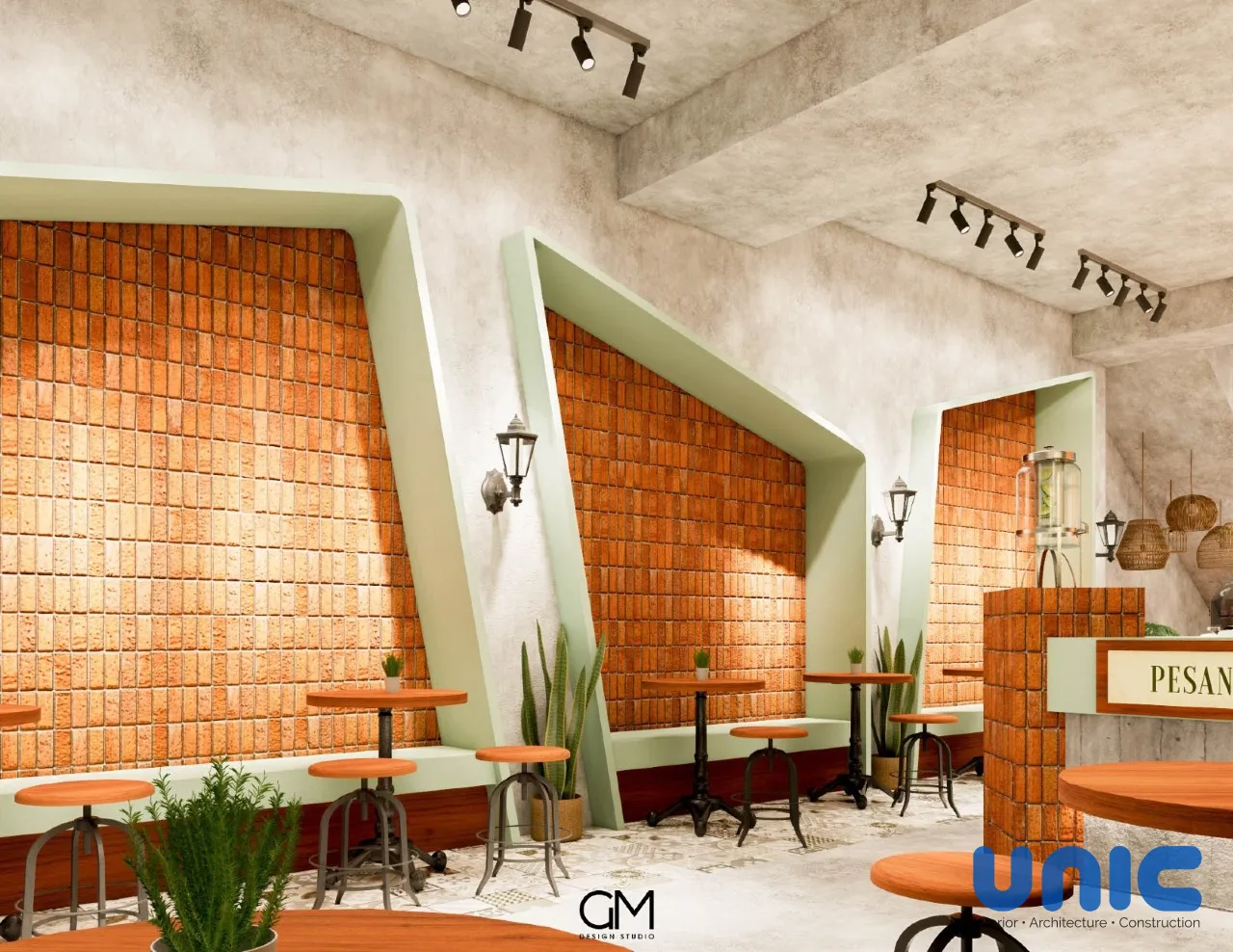 Desain Interior Cafe Djoes Kode Surabaya: Estetika Industrial Modern di G-Walk Citraland - Gallery 1