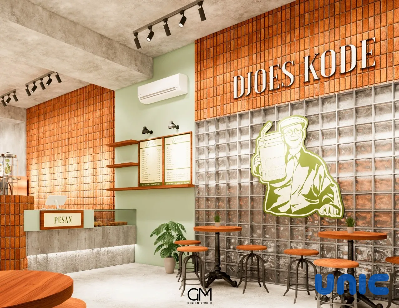 Desain Interior Cafe Djoes Kode Surabaya: Estetika Industrial Modern di G-Walk Citraland - Gallery 2
