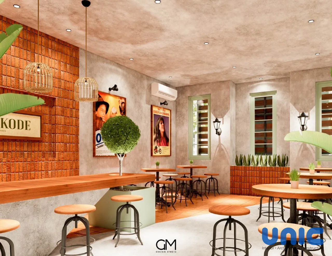 Desain Interior Cafe Djoes Kode Surabaya: Estetika Industrial Modern di G-Walk Citraland - Gallery 3