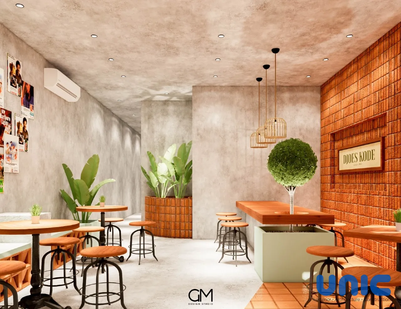 Desain Interior Cafe Djoes Kode Surabaya: Estetika Industrial Modern di G-Walk Citraland - Gallery 4
