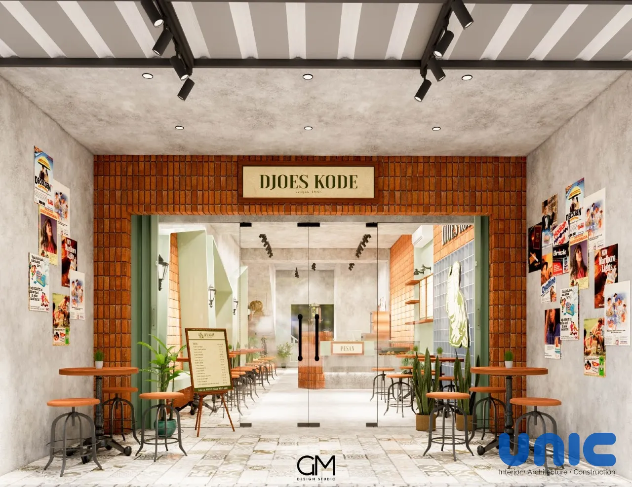 Desain Interior Cafe Djoes Kode Surabaya: Estetika Industrial Modern di G-Walk Citraland - Gallery 6