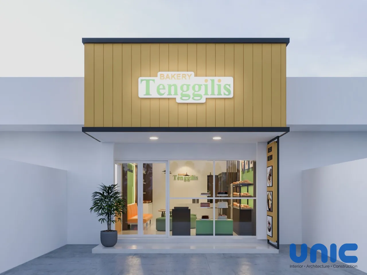 Desain Interior & Fasad Bakery Tenggilis Surabaya: Maksimalkan Toko Roti di Lahan 4x5 - Gallery 1