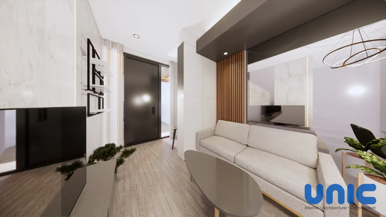 Desain Interior & Fasad Modern Minimalis Bukit Palma Citraland Surabaya: Solusi Renovasi Tanpa Bongkar Struktur - Gallery 9