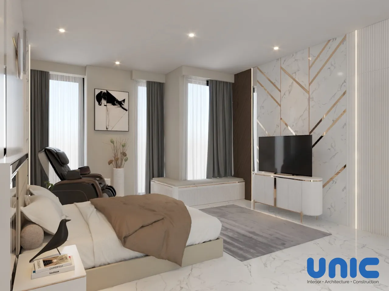 Desain Interior Kamar Utama Aruba Villa Pakuwon City: Smart Upgrade & Integrasi Furnitur Lama - Gallery 1
