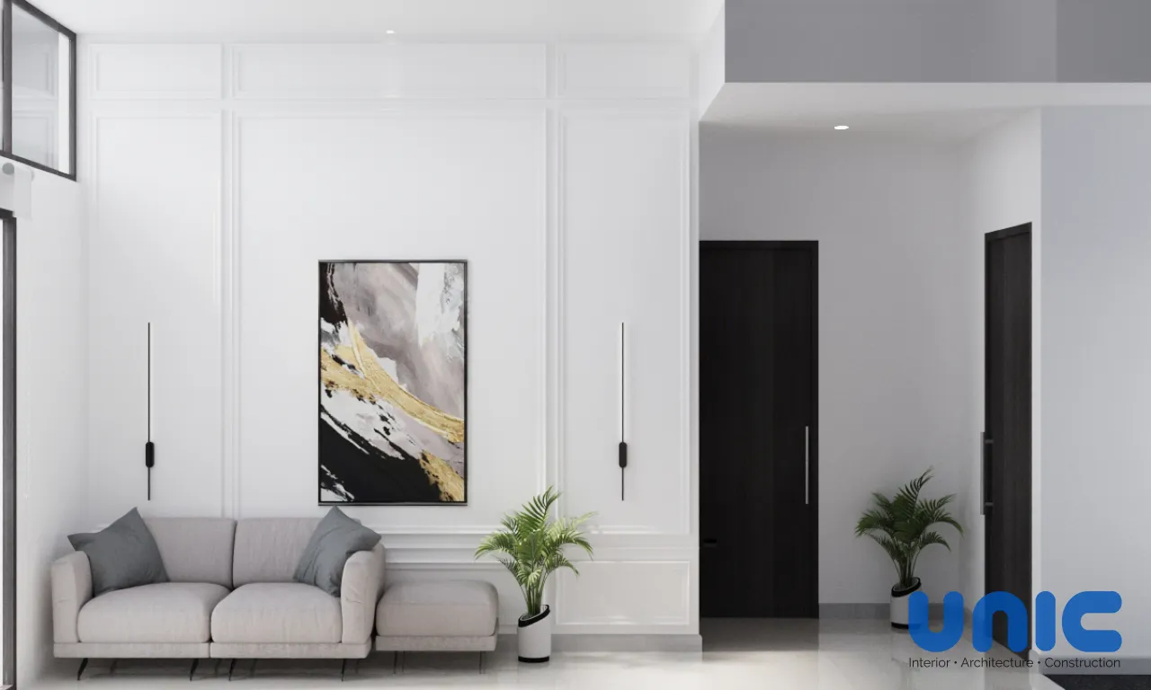 Desain Interior Ramping 2,5 x 5 Puri Safira Menganti Gresik: Aksen Biru Bold & Elegan - Gallery 1