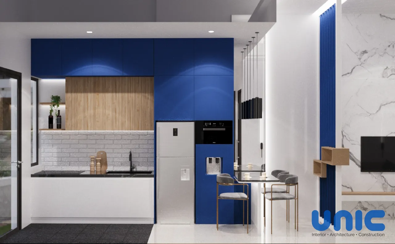 Desain Interior Ramping 2,5 x 5 Puri Safira Menganti Gresik: Aksen Biru Bold & Elegan - Gallery 4