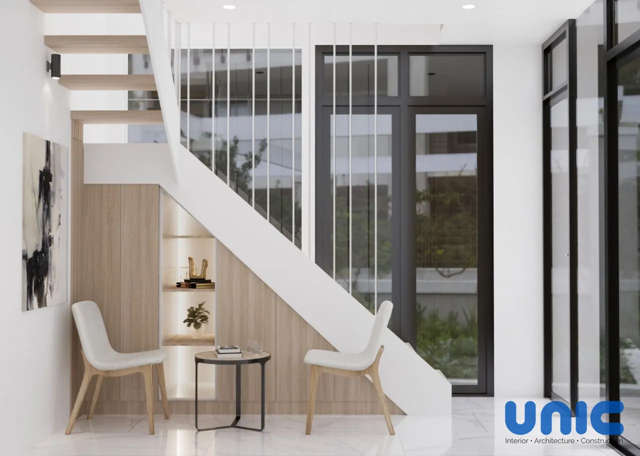 Desain Mezzanine Multifungsi: Area Servis & Ruang Santai Minimalis di Aruba Villa, Pakuwon City Surabaya - Gallery 2