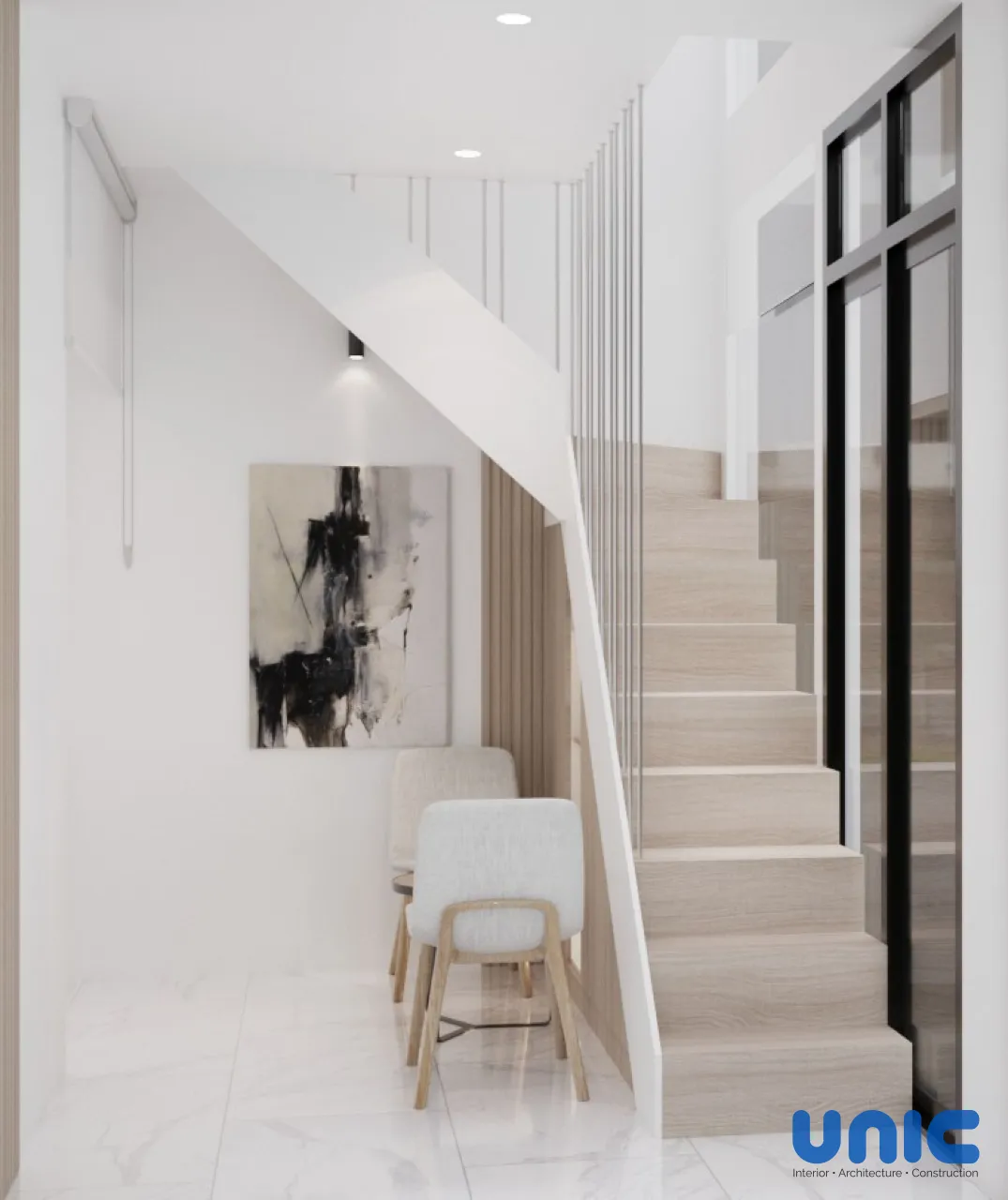 Desain Mezzanine Multifungsi: Area Servis & Ruang Santai Minimalis di Aruba Villa, Pakuwon City Surabaya - Gallery 3