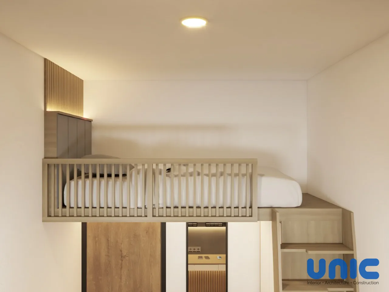 Inspirasi Desain Kamar Mezzanine 2x2: Ruang Kerja Gadget Repair & Kamar Tidur Minimalis Surabaya - Gallery 2