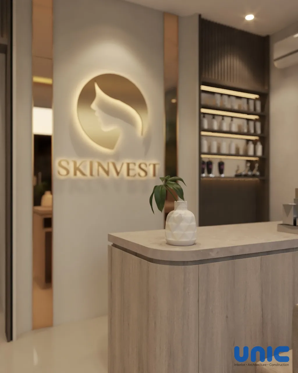 Interior Klinik Kecantikan Surabaya: Transformasi Ruko Skinvest yang Mewah & Instagramable - Gallery 5