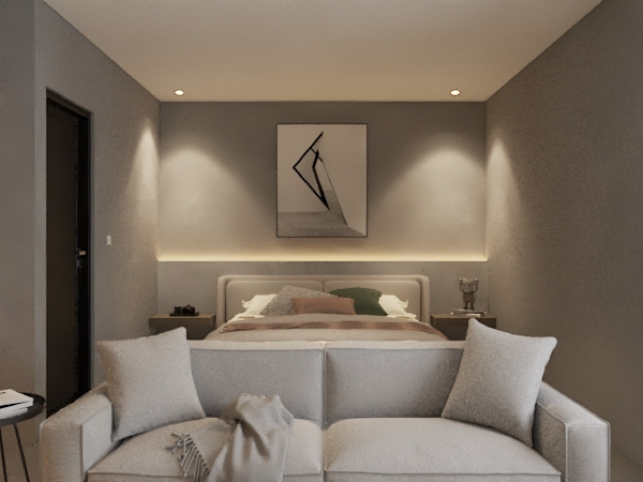 Interior Modern Industrial Grand Harvest Surabaya: Kamar Utama & WIC Cluster Arcadia - Gallery 2