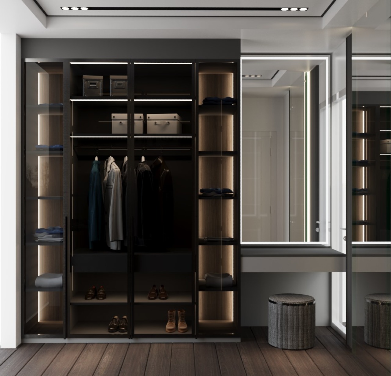 Interior Modern Industrial Grand Harvest Surabaya: Kamar Utama & WIC Cluster Arcadia - Gallery 6