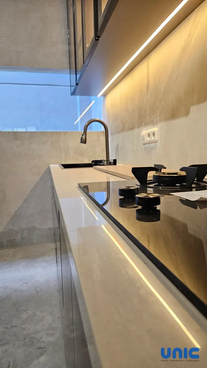 Kitchen Set Industrial Modern Eksklusif di Grand Harvest Cluster Arcadia, Surabaya - Gallery 10