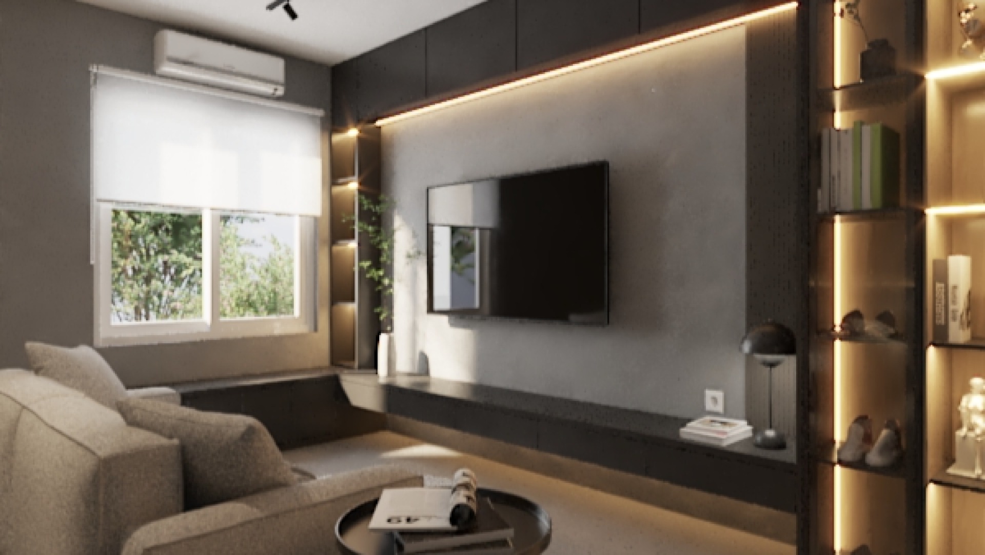 Interior Modern Industrial Grand Harvest Surabaya: Kamar Utama & WIC Cluster Arcadia - Custom Furniture Perumahan Grand Harvest, Cluster Arcadia, Surabaya