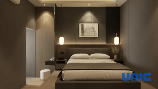 Kamar Tidur Utama Tatami Japandi di Kutisari Surabaya