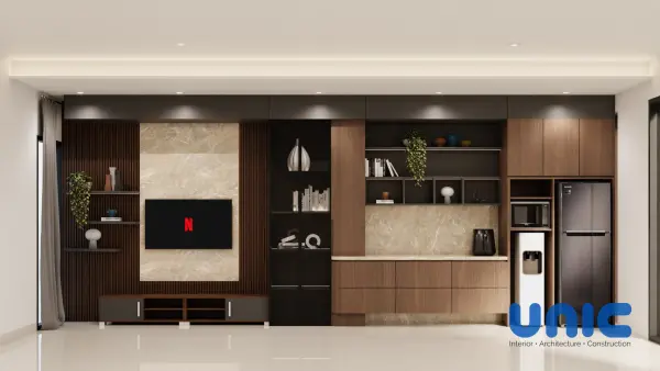 Pantry & Area TV Estetik di Royal Park Gunung Anyar