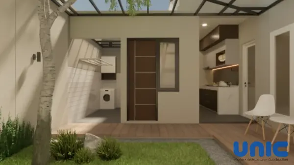 Renovasi Area Belakang Northwest Park Surabaya: Transformasi Lahan 7x5 Menjadi Dapur Kotor & Taman Tropis