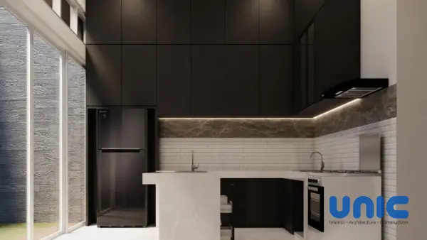 Strategi Desain Kitchen Set Full Plafon 4 Meter di Kutisari Surabaya: Mewah, Anti Rayap & Hemat Budget